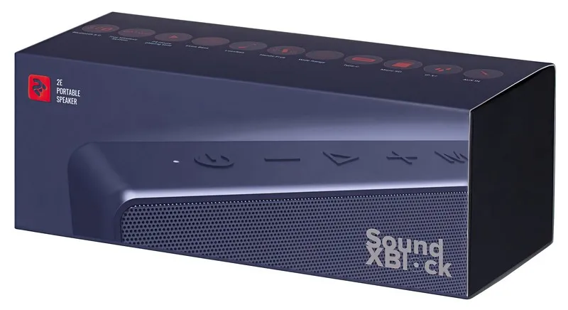 Bluetooth колонка 2E SoundXBlock TWS Blue