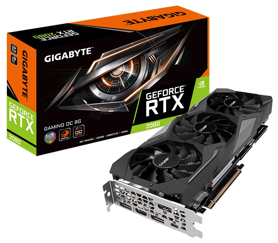 Видеокарта 8Gb Gigabyte RTX2080 GAMING GV-N2080GAMING-8GC