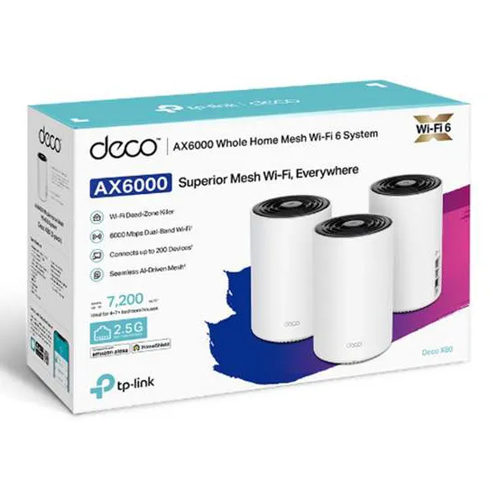 Wi-Fi Mesh Система TP-Link Deco X80(3-pack)