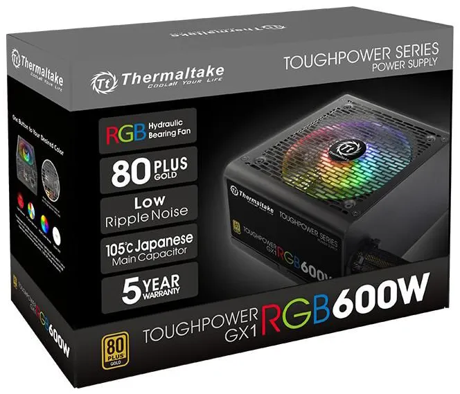 Блок питания 600W Thermaltake Toughpower GX1 RGB PS-TPD-0600NHFAGE-1