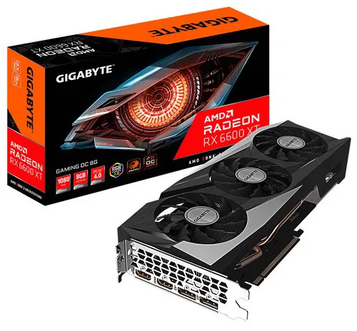 Видеокарта 8Gb Gigabyte RX 6600 XT GAMING OC 8G GV-R66XTGAMING OC-8GD