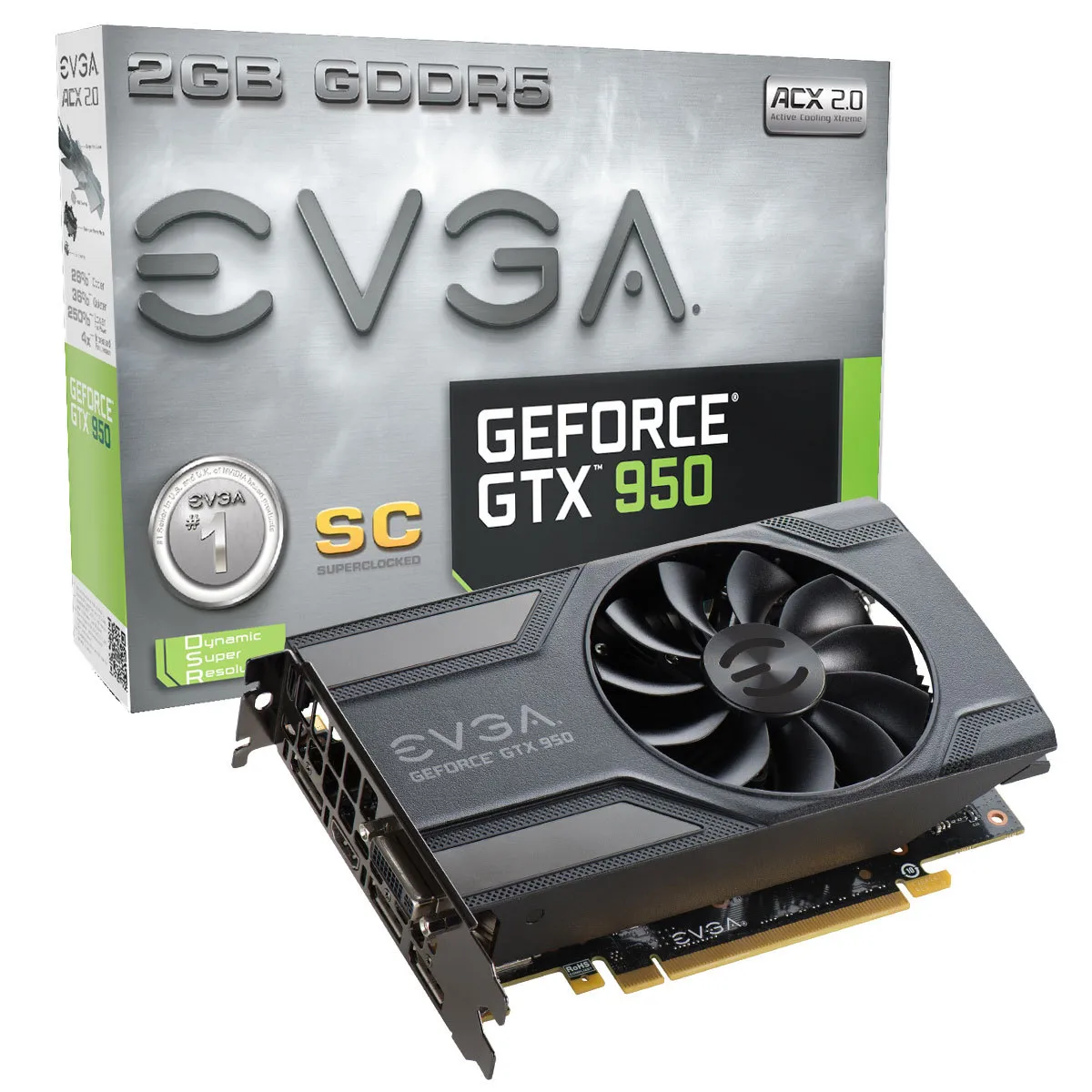 Видеокарта 2 Gb GeForce GTX 950 Superclocked