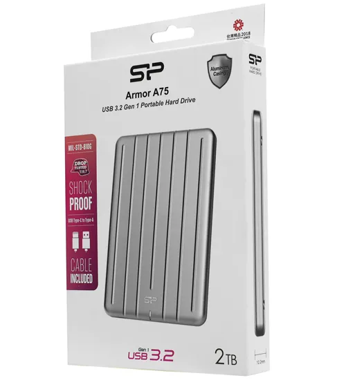 Внешний жесткий диск 2 TB Silicon Power A75 SP020TBPHDA75S3S silver