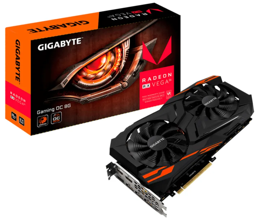 Видеокарта 8 Gb Gigabyte RX VEGA56 GAMING GV-RXVEGA56GAMING OC-8G