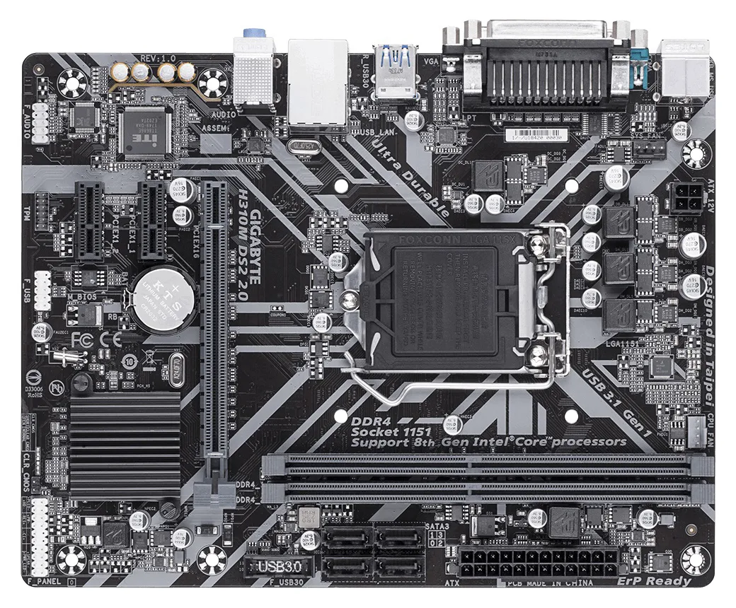 Материнская плата Gigabyte H310M DS2 2.0