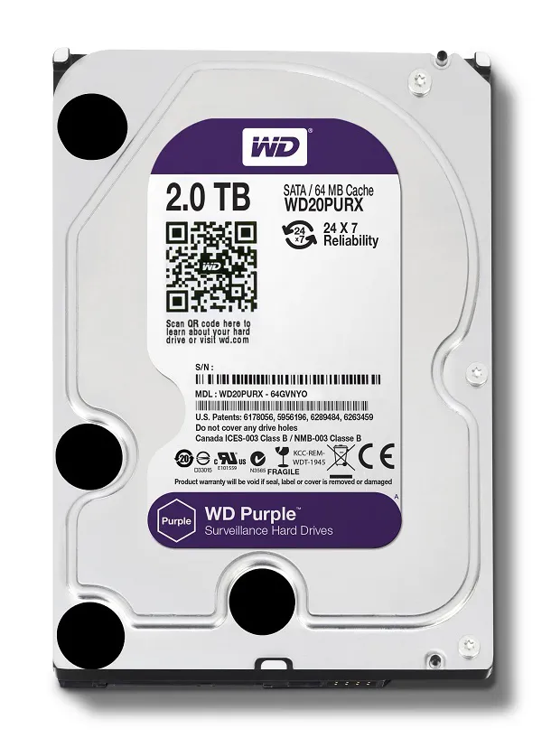 Жёсткий диск 2TB WD Purple WD20PURZ