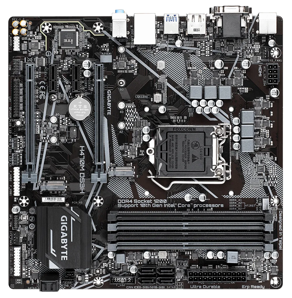 Материнская плата Gigabyte H470M DS3H