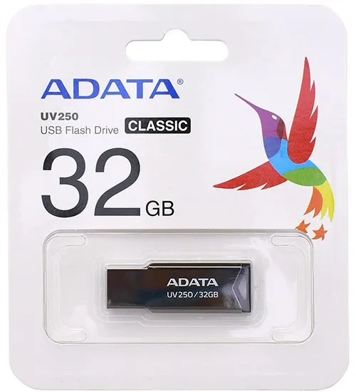 USB флешка 32GB ADATA UV250 AUV250-32G-RBK USB 20 silver