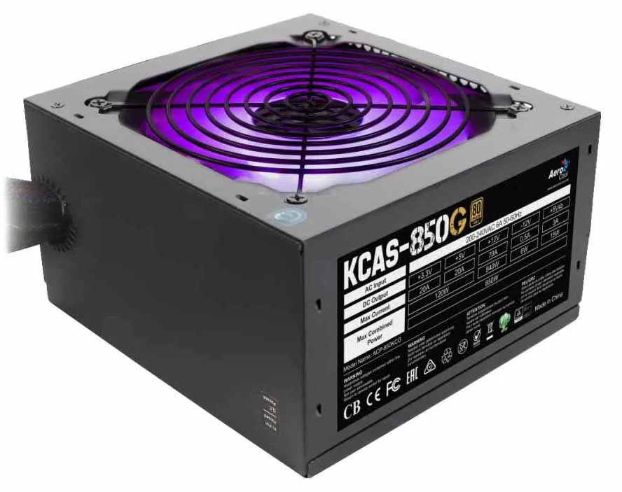 Блок питания ATX AeroCool Kcas-850G 850W