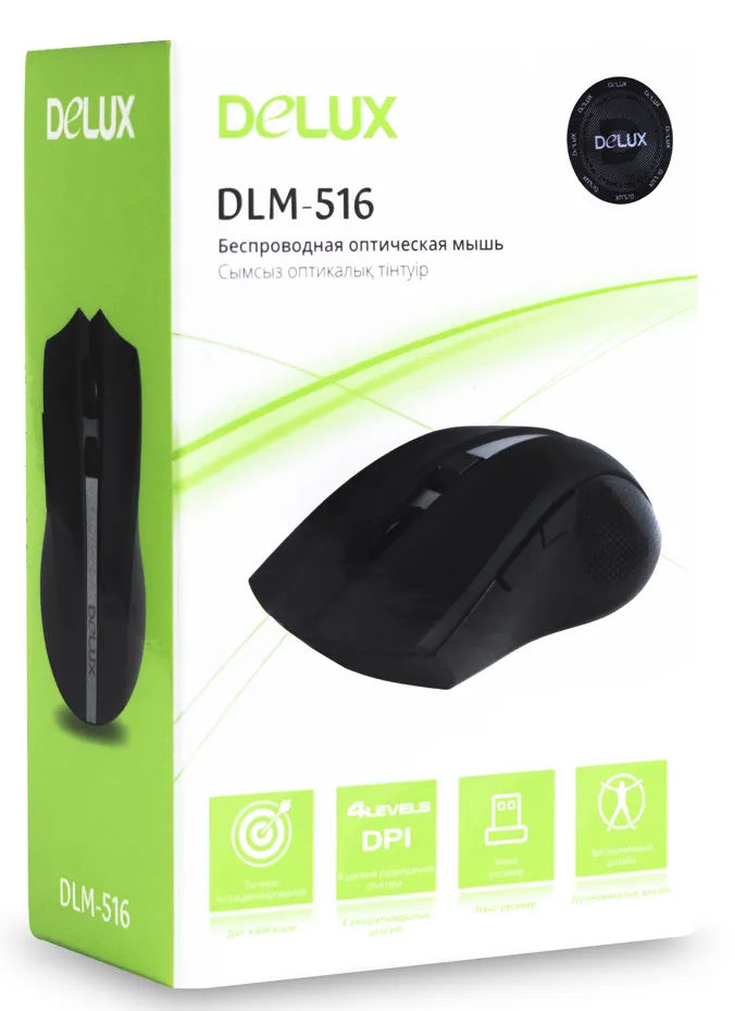Компьютерная мышь беспроводная Delux DLM-516OGB