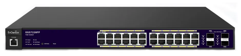 Гигабитный коммутатор PoE+ EnGenius EGS7228FP