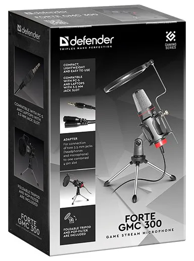 Микрофон Defender Pitch GMC 300 black-red