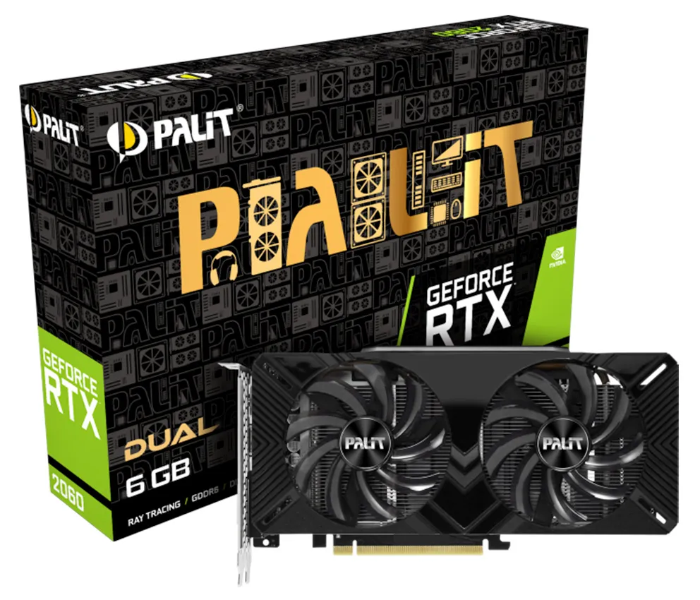Видеокарта 6Gb PALIT RTX 2060 DUAL NE62060018J9-1160A