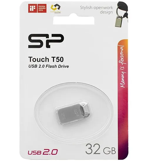 USB флешка 32GB Silicon Power Touch T50 SP032GBUF2T50V1C USB 2.0 silver