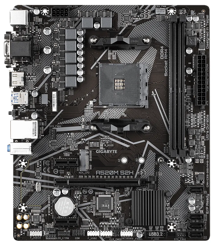 Материнская плата Gigabyte A520M S2H
