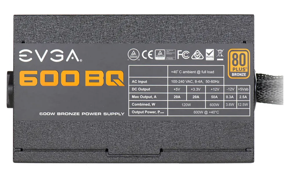Блок питания EVGA 600 BQ 600W 110-BQ-0600-K2