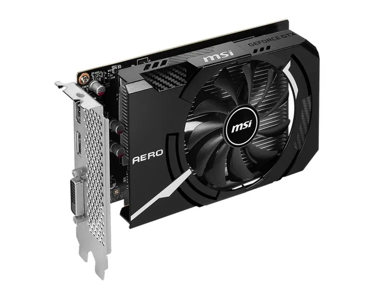 Видеокарта MSI GeForce GTX1630, 4GB GDDR6 64bit DVI HDMI DP GTX 1630 AERO ITX 4G OC