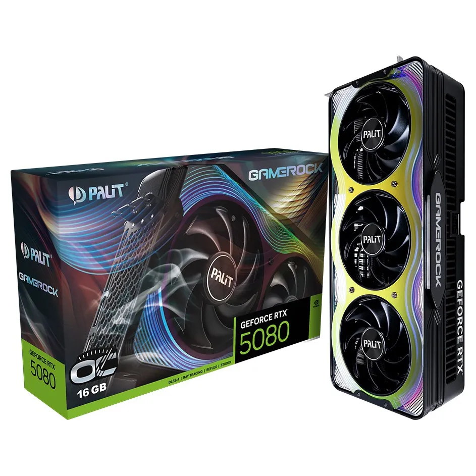 Видеокарта 16GB PALIT RTX5080 GAMEROCK OC NE75080T19T2-GB2030G