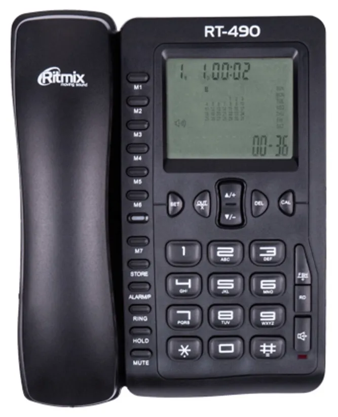 Телефон проводной Ritmix RT-490 Черный