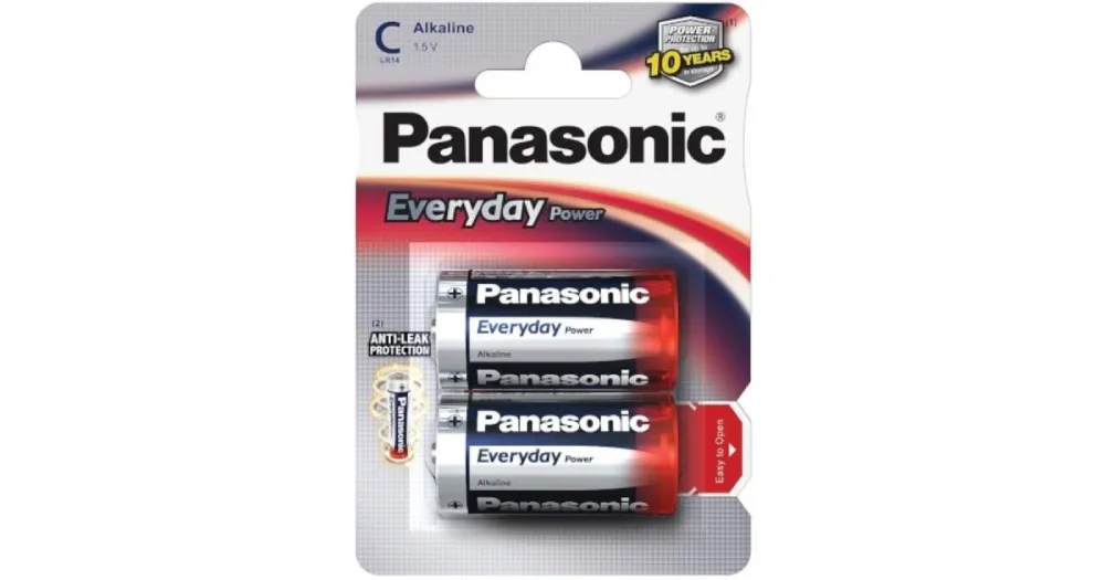 Батарейка щелочная PANASONIC Every Day Power C/2B