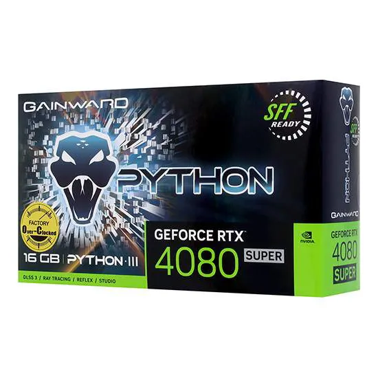 Видеокарта 16 GB Gainward RTX 4080 SUPER PYTHON III OC NED408SS19T2-1032T
