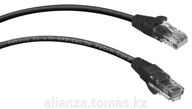 Патч корд UTP 5e-Cat 1.5 m Cablexpert PP12-1.5M/BK черный