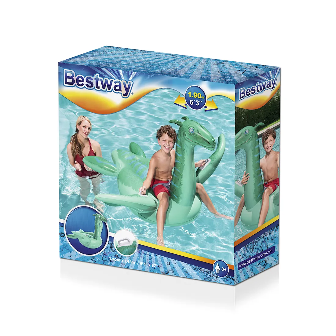 Надувная Игрушка Bestway 41128 в форме плезиозавра для плавания