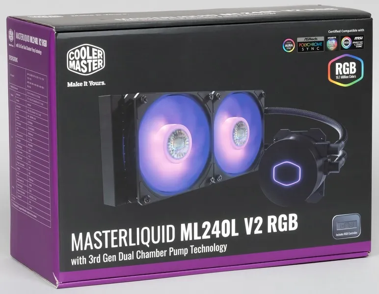 Водяное охлаждение для процессора CoolerMaster ML240L V2 MLW-D24M-A18PC-R2