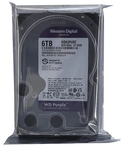 Жесткий диск 6Tb Western Digital Purple WD63PURZ