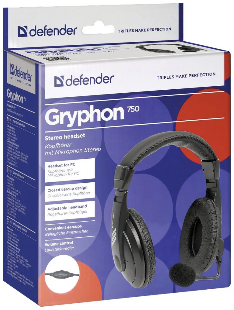 Наушники Defender Gryphon 750 Черный