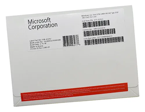 Операционная система Microsoft Windows Server 2016 Standard Russian x64