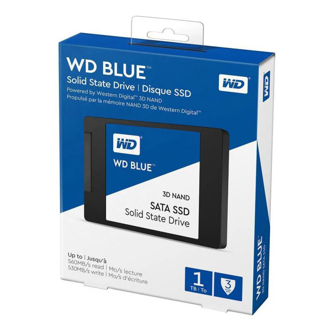 SSD накопитель 1ТБ WD Blue 3D NAND WDS100T2B0A