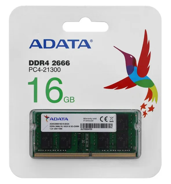 Оперативная память для ноутбука 16 GB ADATA AD4S266616G19-RGN