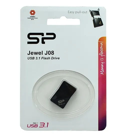 USB флешка 32GB Silicon Power Jewel J08 SP032GBUF3J08V1K USB 3.1 black