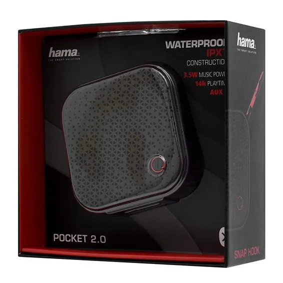 Акустическая система Hama Pocket 2.0 black