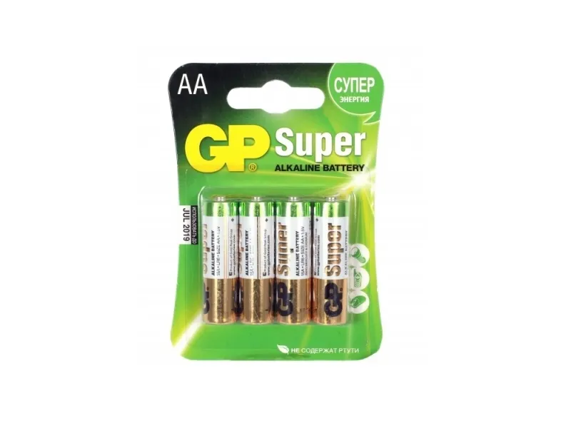 Элемент питания LR6-AA GP Alkaline SUPER 15A - CR4