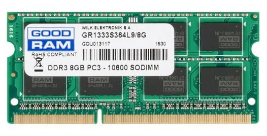 Оперативная память для ноутбука 8Gb GOODRAM GR1333S364L9/8G