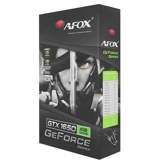 Видеокарта 4 GB Afox GTX 1650 AF1650-4096D6H3-V4