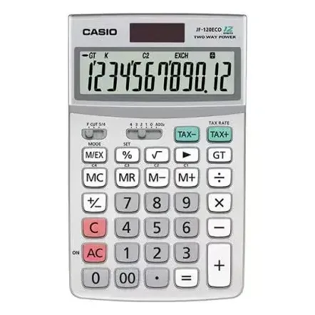 Калькулятор настольный CASIO JF-120ECO-W-EP