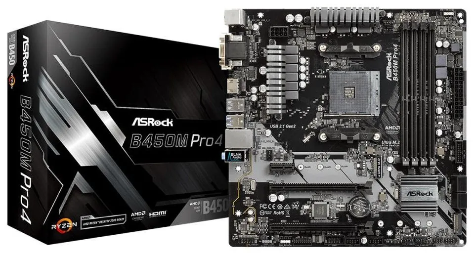 Материнская плата ASRock B450M PRO4