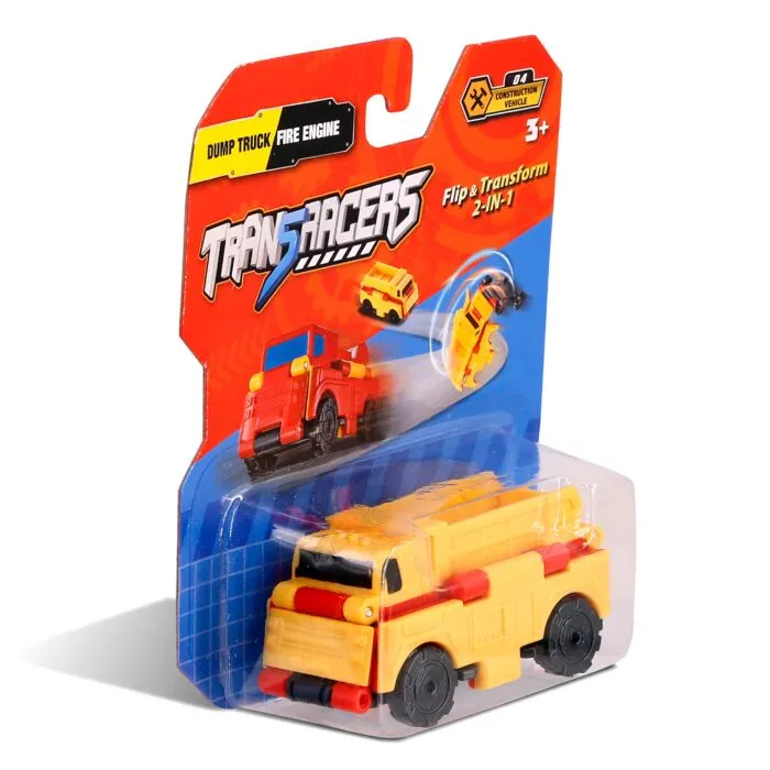 Машинка-трансформер Flip Cars 2 В 1 (Самосвал и Пожарная машина)