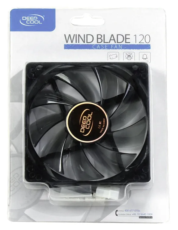 Кулер для кейса Deepcool WIND BLADE 120 BLUE
