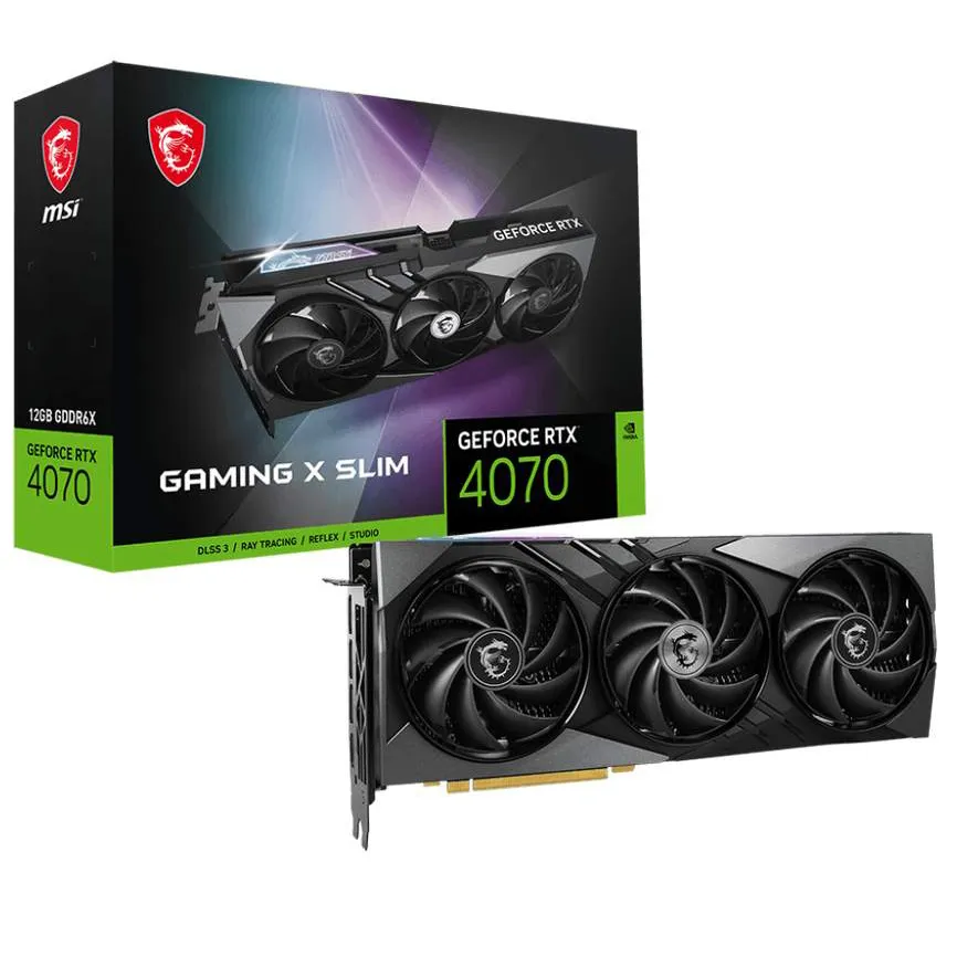 Видеокарта 12Gb MSI RTX 4070 GAMING X SLIM 12G