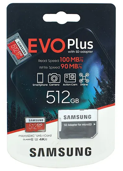 Карта памяти microSDXC 512GB Samsung EVO Plus MB-MC512HA/RU