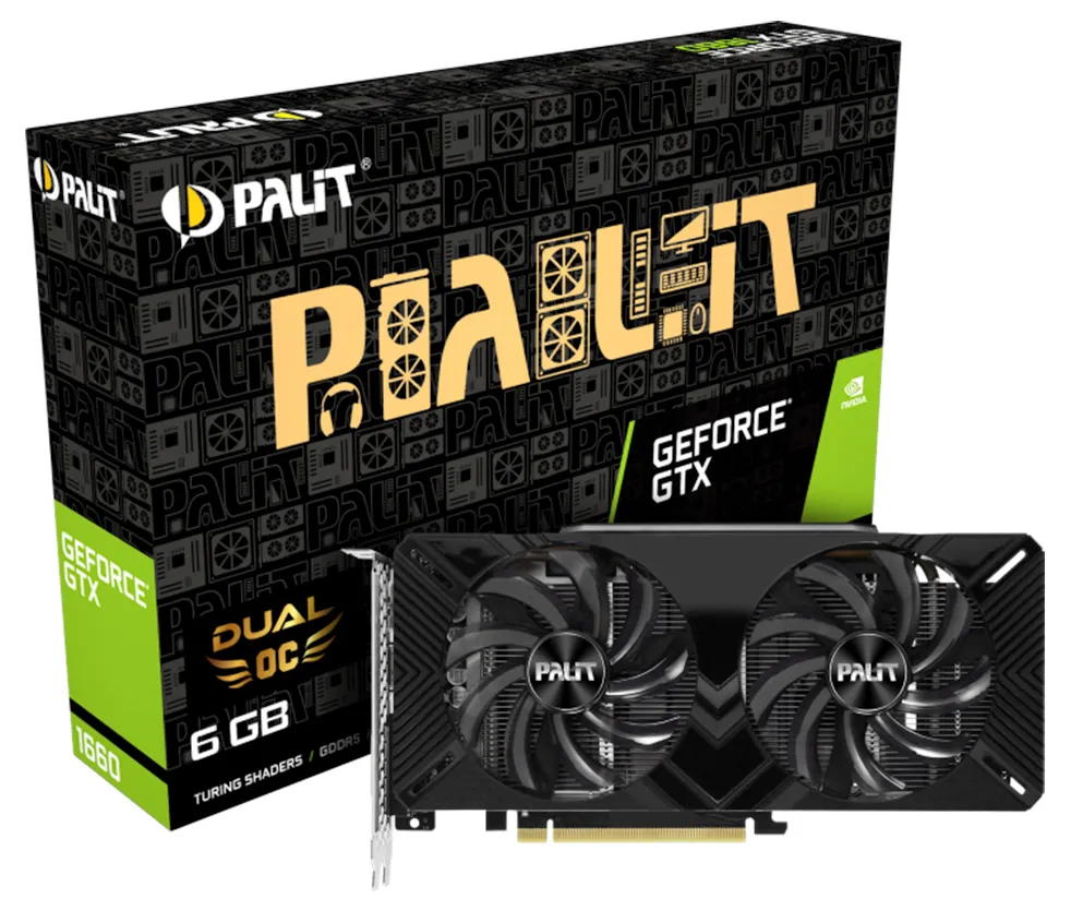 Видеокарта 6Gb PALIT GTX1660 DUAL OC NE51660S18J9-1161A