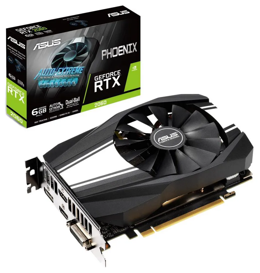 Видеокарта 6Gb Asus Phoenix RTX 2060 PH-RTX2060-6G