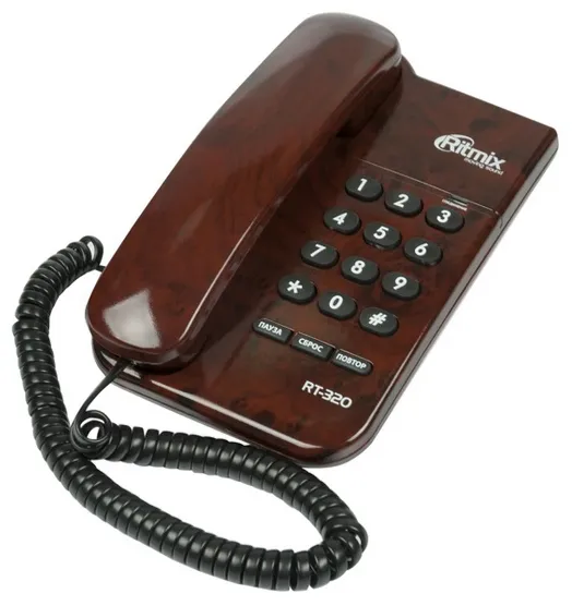 Телефон проводной Ritmix RT-320 Кофейный мрамор