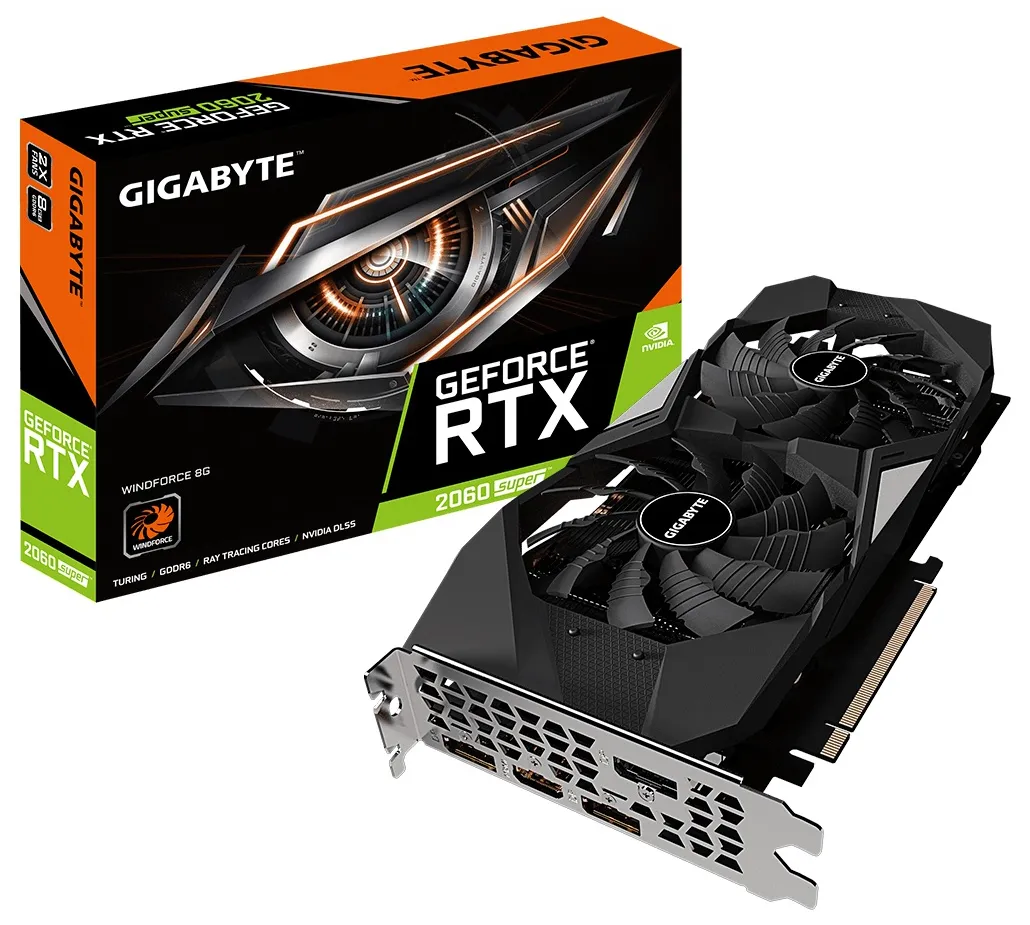 Видеокарта 8 GB Gigabyte RTX 2060 Super GV-N206SWF2-8GD