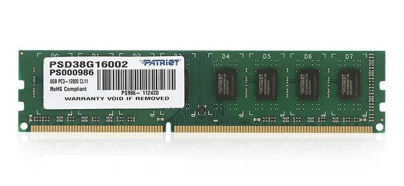 Оперативная память 8 GB Patriot PSD38G16002