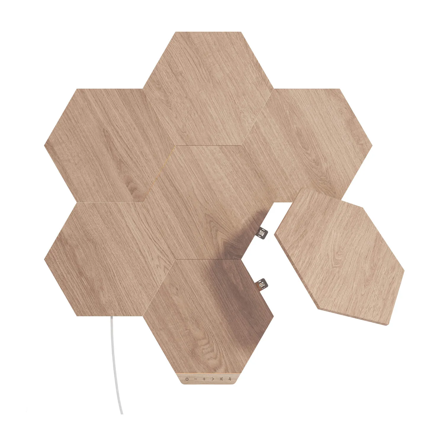Smart lighting Starter kit Nanoleaf Elements, Hexagons, (NL52-K-7002HB-7PK), Birchwood, 7 Pack